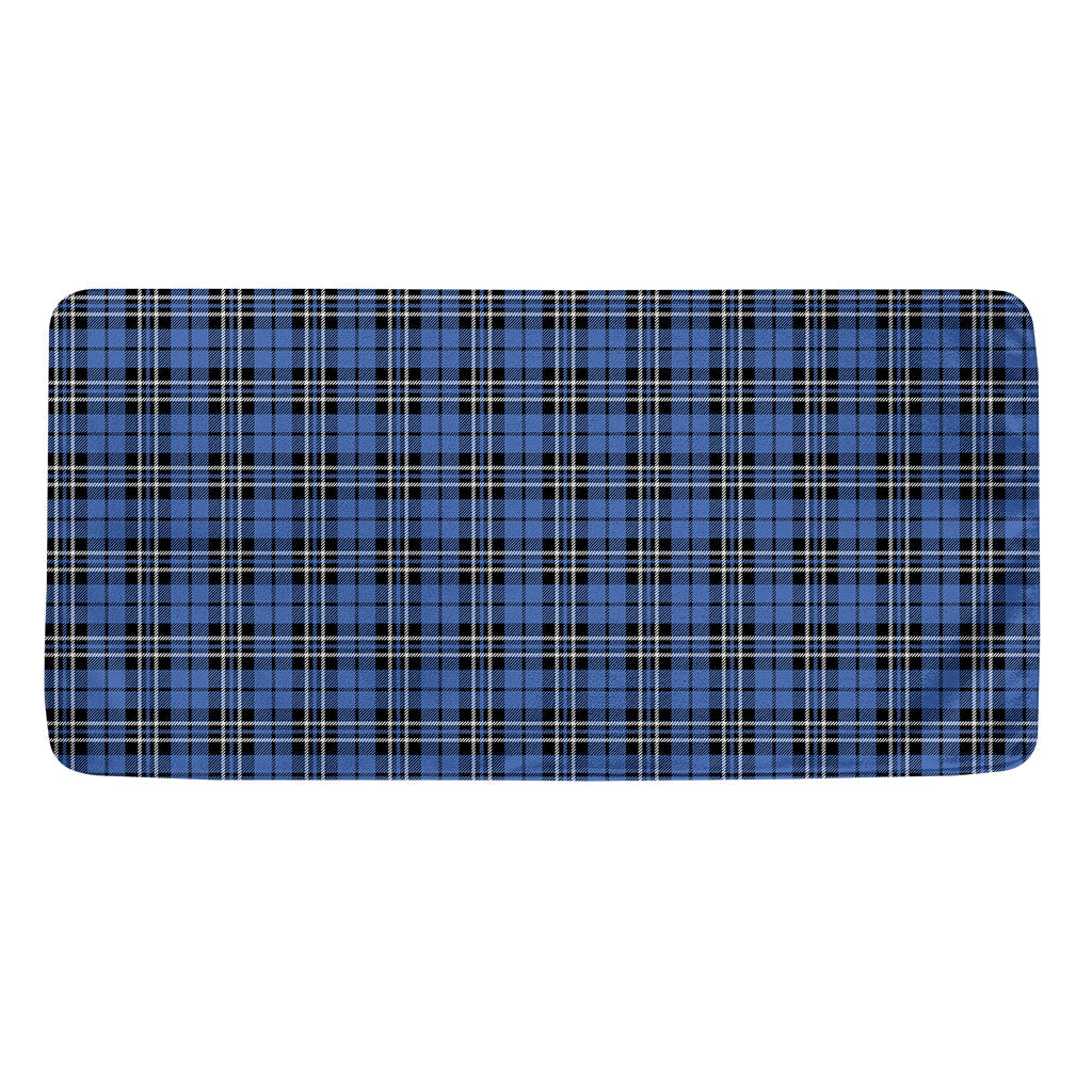 Black And Blue Tartan Pattern Print Towel