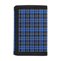 Black And Blue Tartan Pattern Print Trifold Wallet