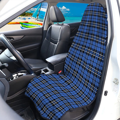Black And Blue Tartan Pattern Print Waterproof Car Seat Cover