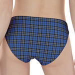 Black And Blue Tartan Pattern Print Women's Panties