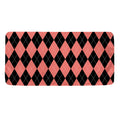 Black And Coral Argyle Pattern Print Towel