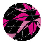 Black And Deep Pink Argyle Pattern Print Basketball
