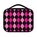 Black And Deep Pink Argyle Pattern Print Classic Bible Case
