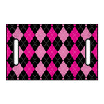 Black And Deep Pink Argyle Pattern Print Golf Cart Seat Cover