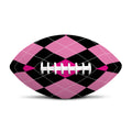 Black And Deep Pink Argyle Pattern Print Rugby Ball