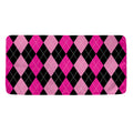 Black And Deep Pink Argyle Pattern Print Towel