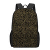 Black And Gold African Afro Print 17 Inch Backpack