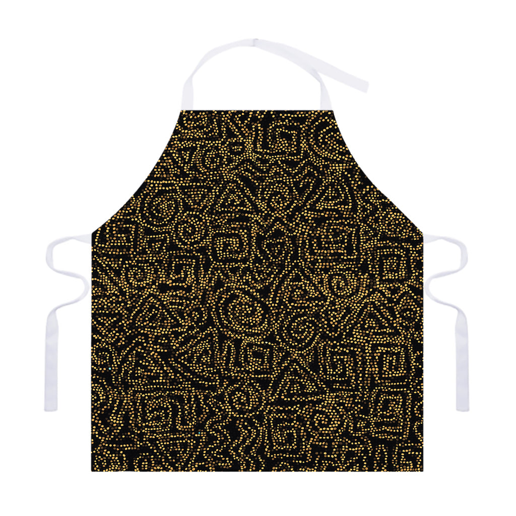 Black And Gold African Afro Print Adjustable Apron