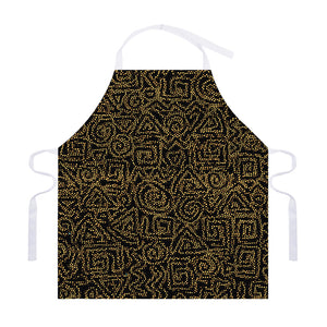 Black And Gold African Afro Print Adjustable Apron