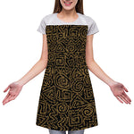 Black And Gold African Afro Print Adjustable Apron