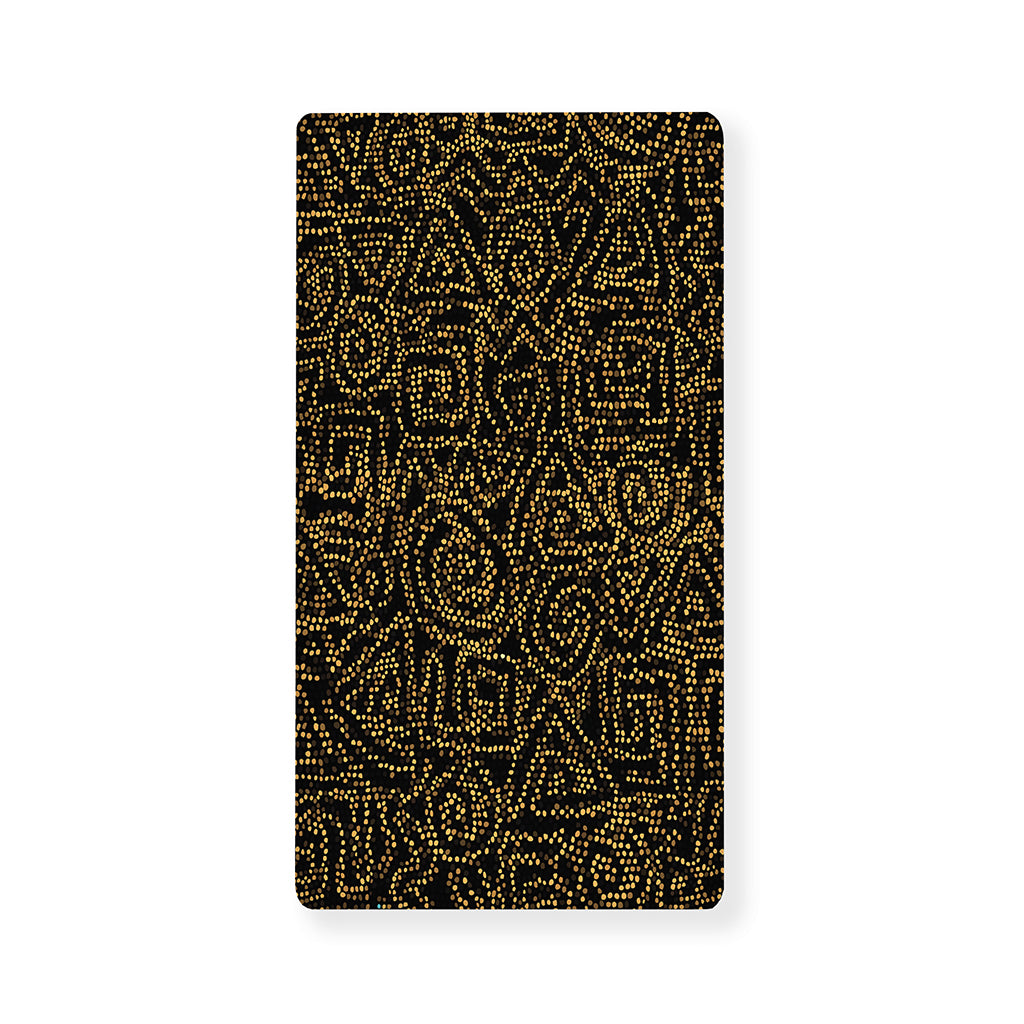 Black And Gold African Afro Print Baby Crib Sheet