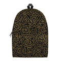 Black And Gold African Afro Print School Backpack