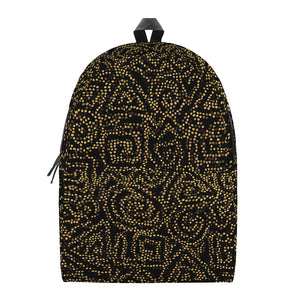 Black And Gold African Afro Print Backpack