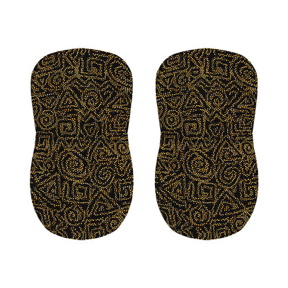 Black And Gold African Afro Print Bar Stool Covers