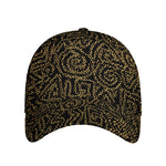 Black And Gold African Afro Print Baseball Cap