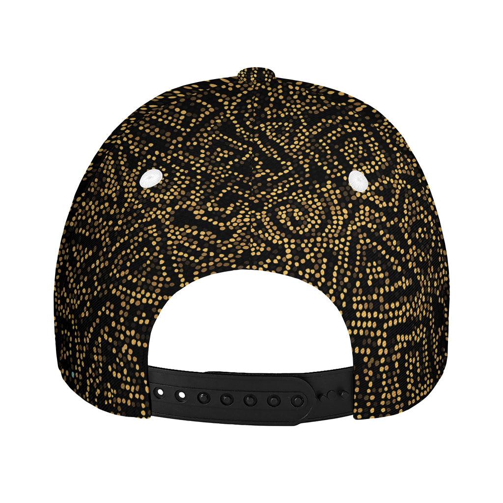 Black And Gold African Afro Print Baseball Cap