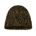 Black And Gold African Afro Print Beanie