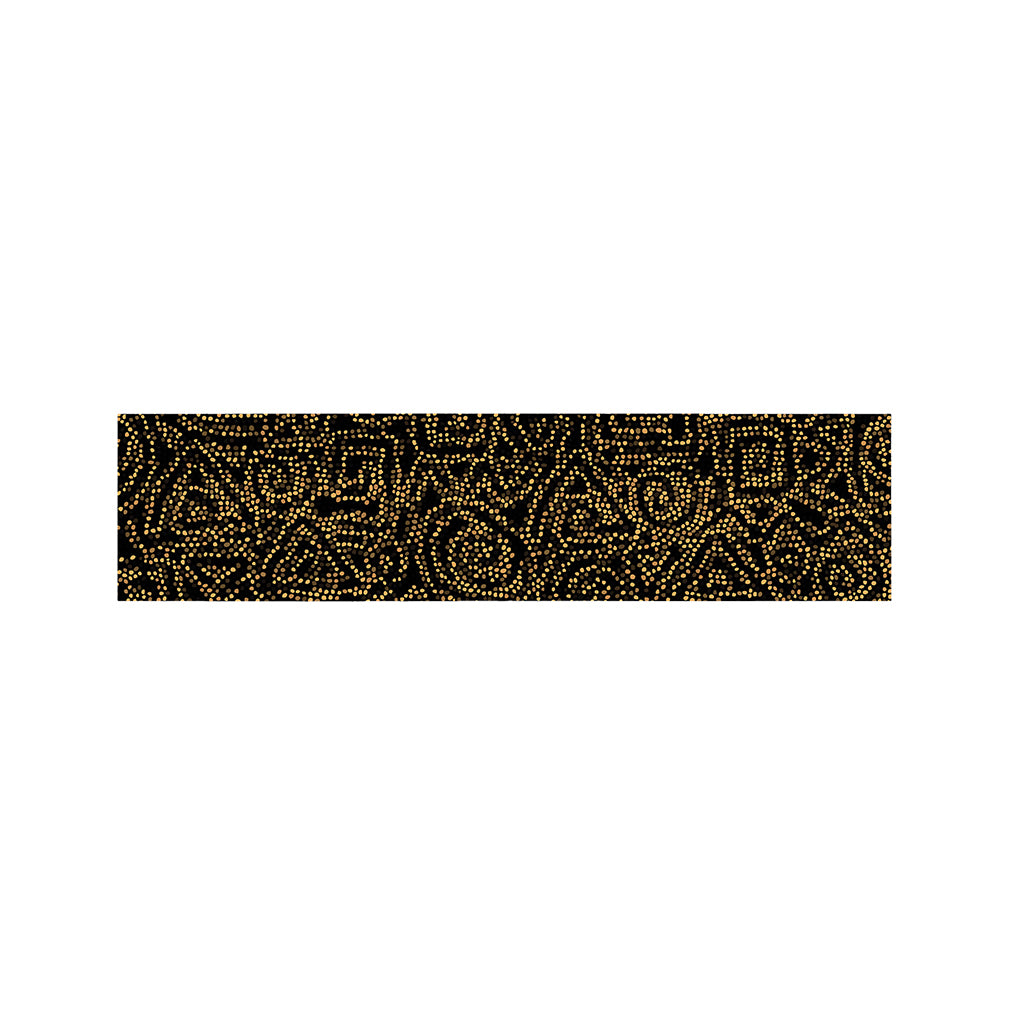 Black And Gold African Afro Print Bed Runner