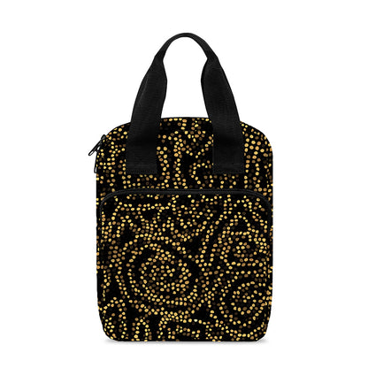 Black And Gold African Afro Print Bible Tote Bag