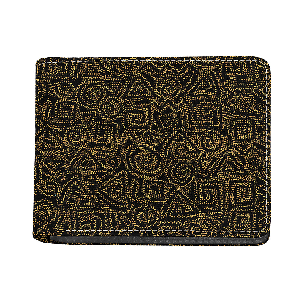 Black And Gold African Afro Print Bifold Wallet