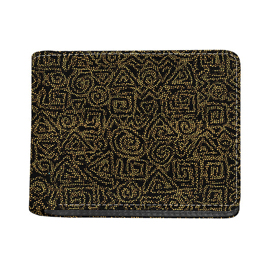 Black And Gold African Afro Print Bifold Wallet
