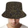 Black And Gold African Afro Print Bucket Hat