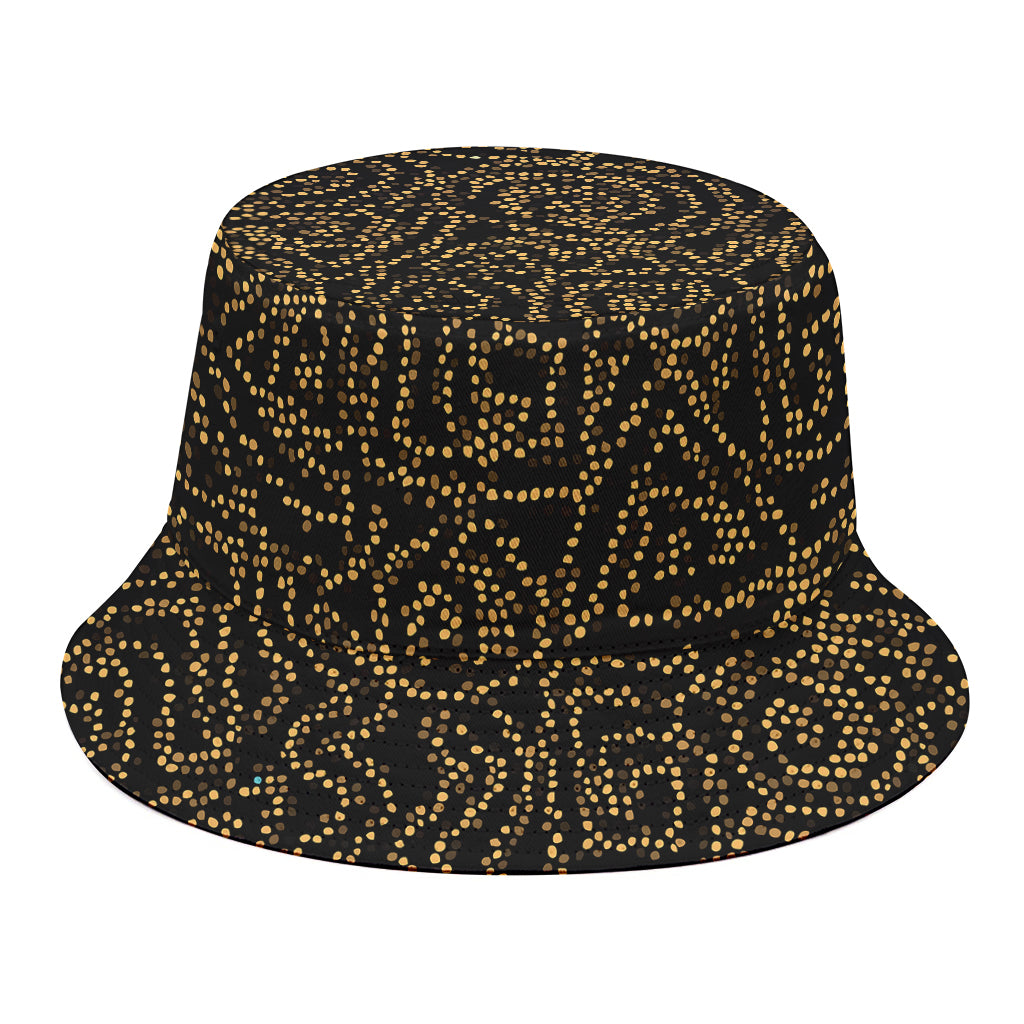 Black And Gold African Afro Print Bucket Hat