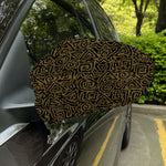 Black And Gold African Afro Print Car Side Mirror Covers