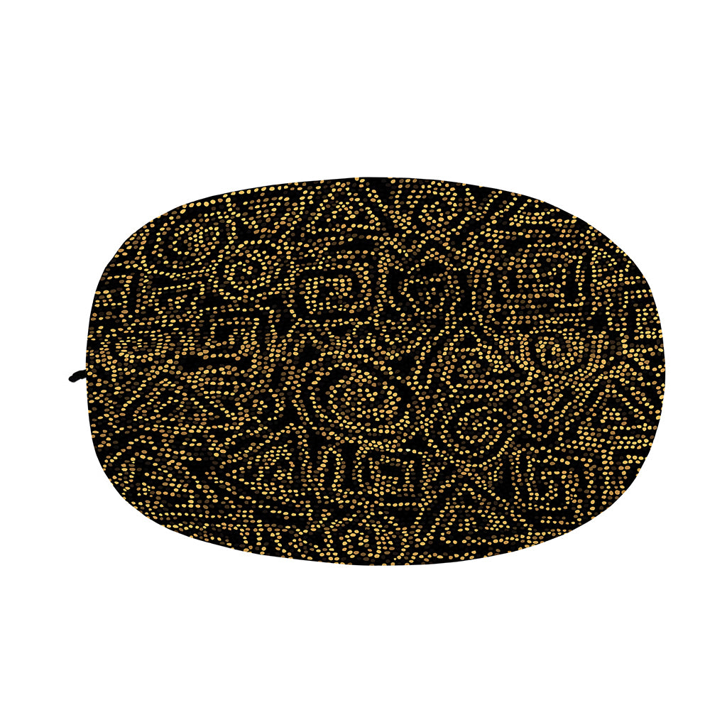 Black And Gold African Afro Print Car Side Mirror Covers