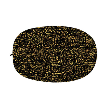 Black And Gold African Afro Print Car Side Mirror Covers