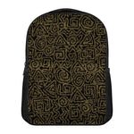 Black And Gold African Afro Print Casual Backpack