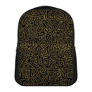 Black And Gold African Afro Print Casual Backpack