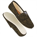 Black And Gold African Afro Print Casual Shoes