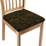 Black And Gold African Afro Print Chair Cushion Cover
