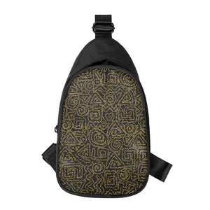 Black And Gold African Afro Print Chest Bag