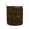 Black And Gold African Afro Print Collapsible Laundry Basket