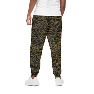 Black And Gold African Afro Print Cotton Pants