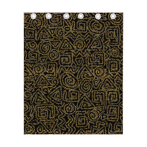 Black And Gold African Afro Print Curtain