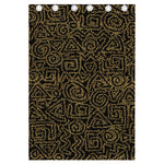 Black And Gold African Afro Print Curtain