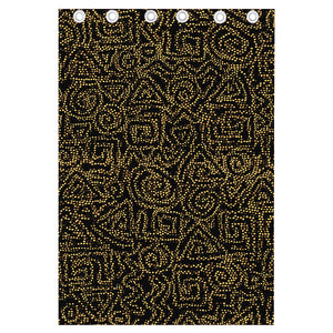 Black And Gold African Afro Print Curtain