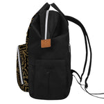 Black And Gold African Afro Print Diaper Bag