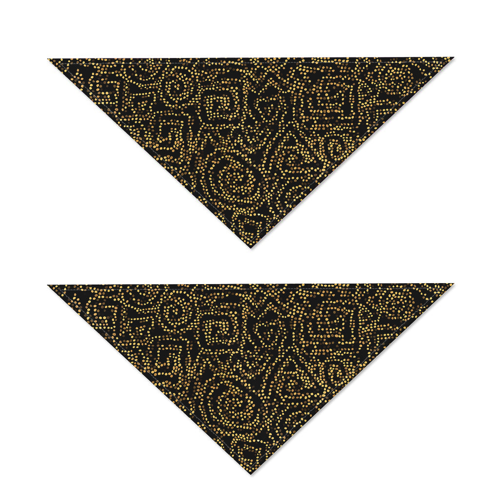 Black And Gold African Afro Print Dog Bandana