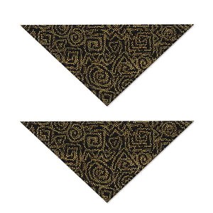 Black And Gold African Afro Print Dog Bandana