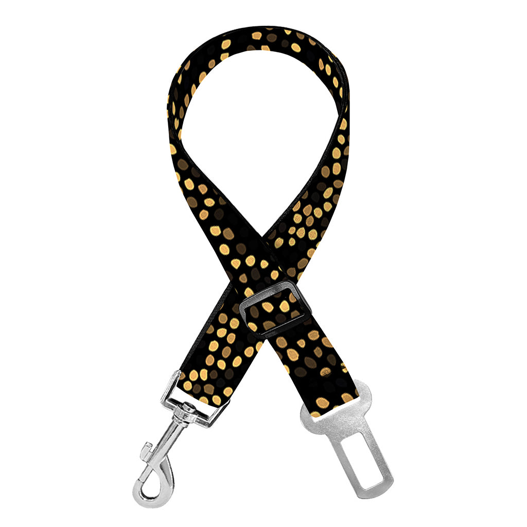 Black And Gold African Afro Print Dog Seat Belt