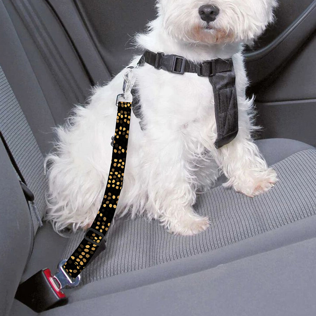 Black And Gold African Afro Print Dog Seat Belt