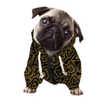 Black And Gold African Afro Print Dog Zip Up Hoodie