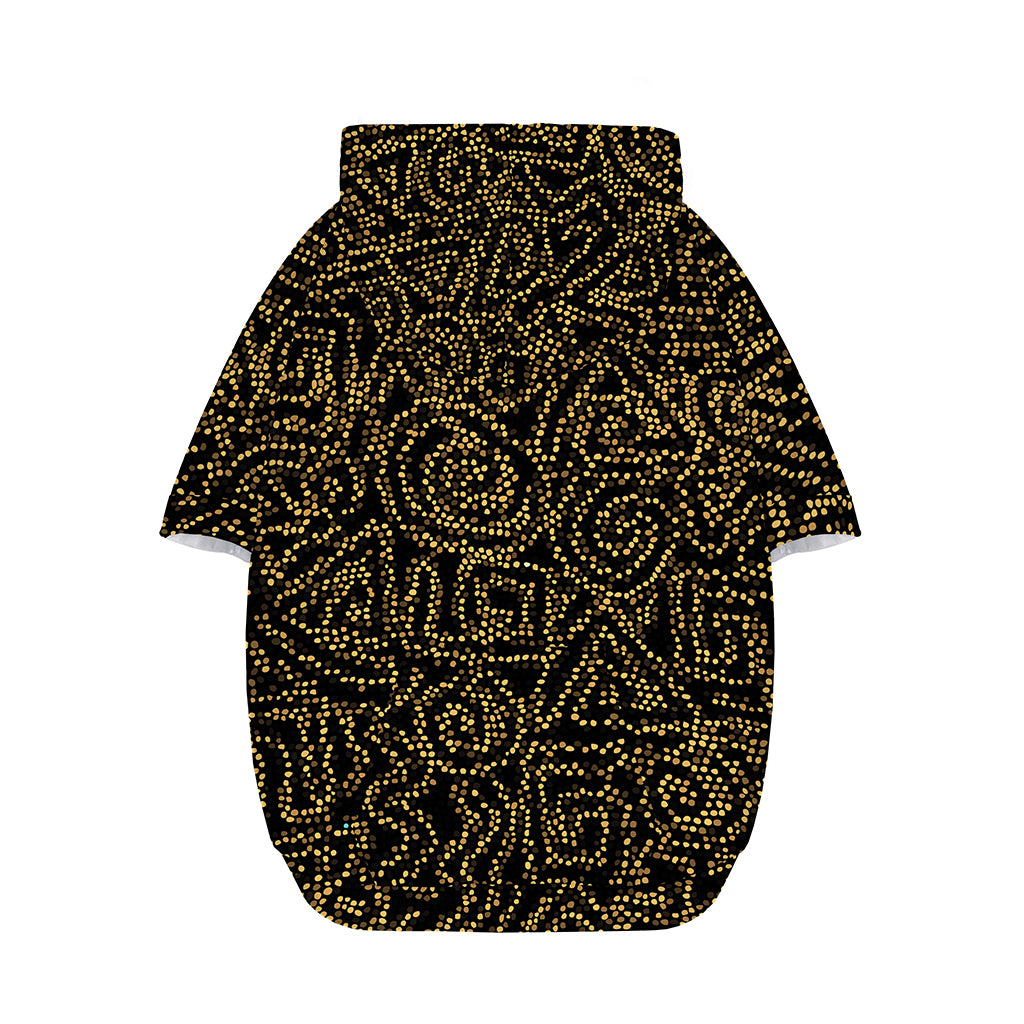 Black And Gold African Afro Print Dog Zip Up Hoodie