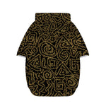 Black And Gold African Afro Print Dog Zip Up Hoodie