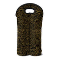 Black And Gold African Afro Print Double Neoprene Wine Tote