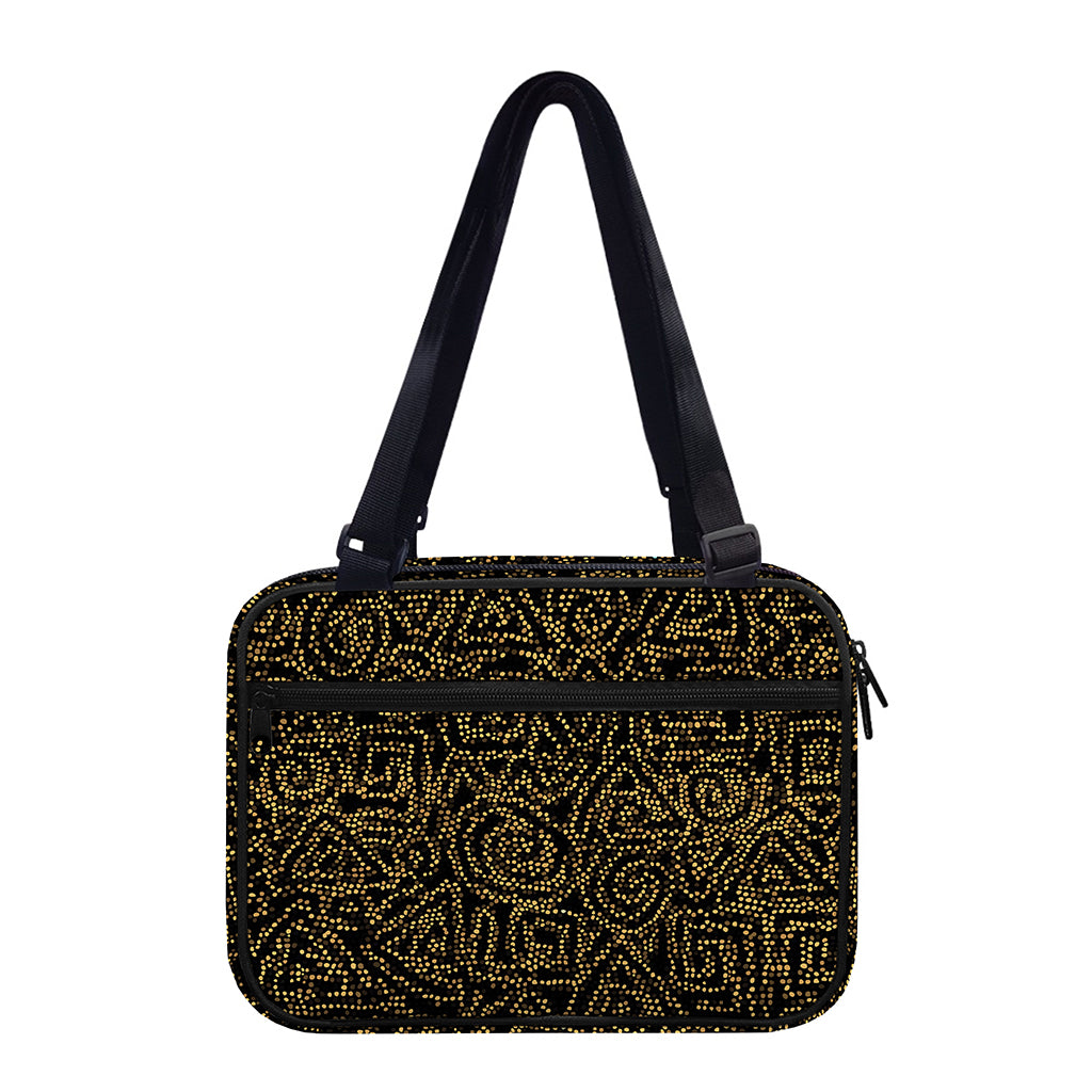 Black And Gold African Afro Print Double Strap Bible Bag
